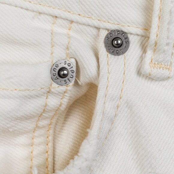 Acne Studios Mece Beaten White Distressed High-Waisted Jeans - Picture 6 of 12